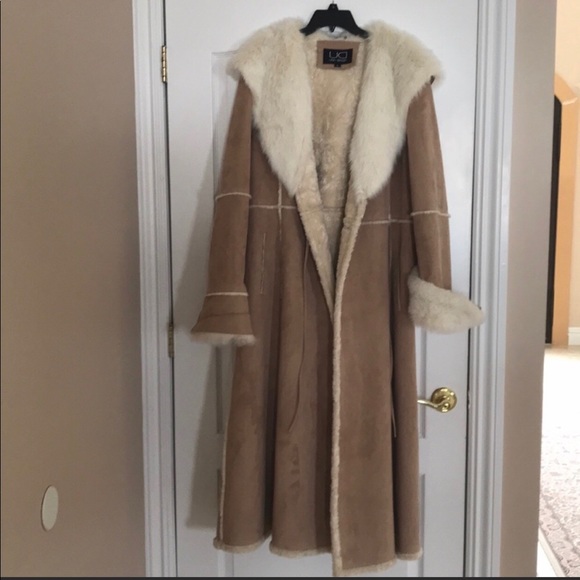 UTEX design faux-leather faux-fur shearling Women’s suede coat,very sexy & warm! - Picture 3 of 6